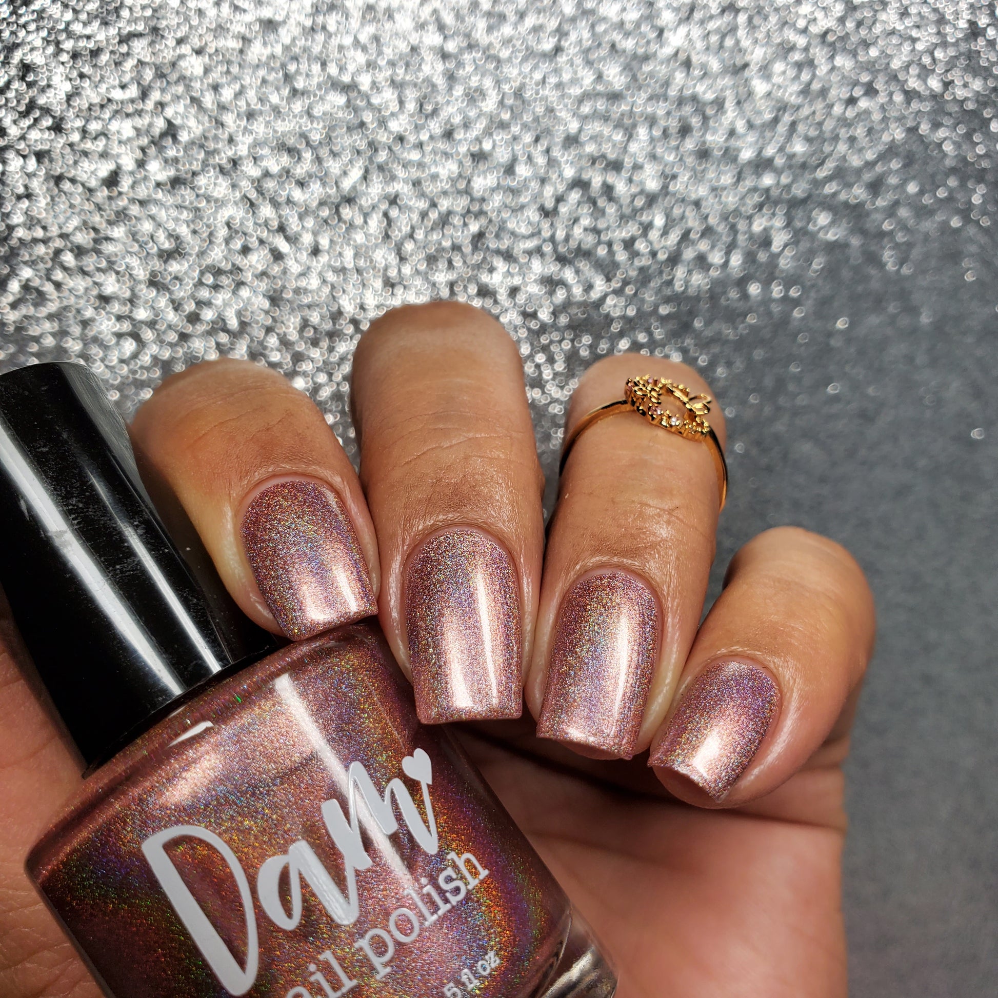 Rose Gold - Jewelry Box Holos - Holographic Nail Polish - Dam