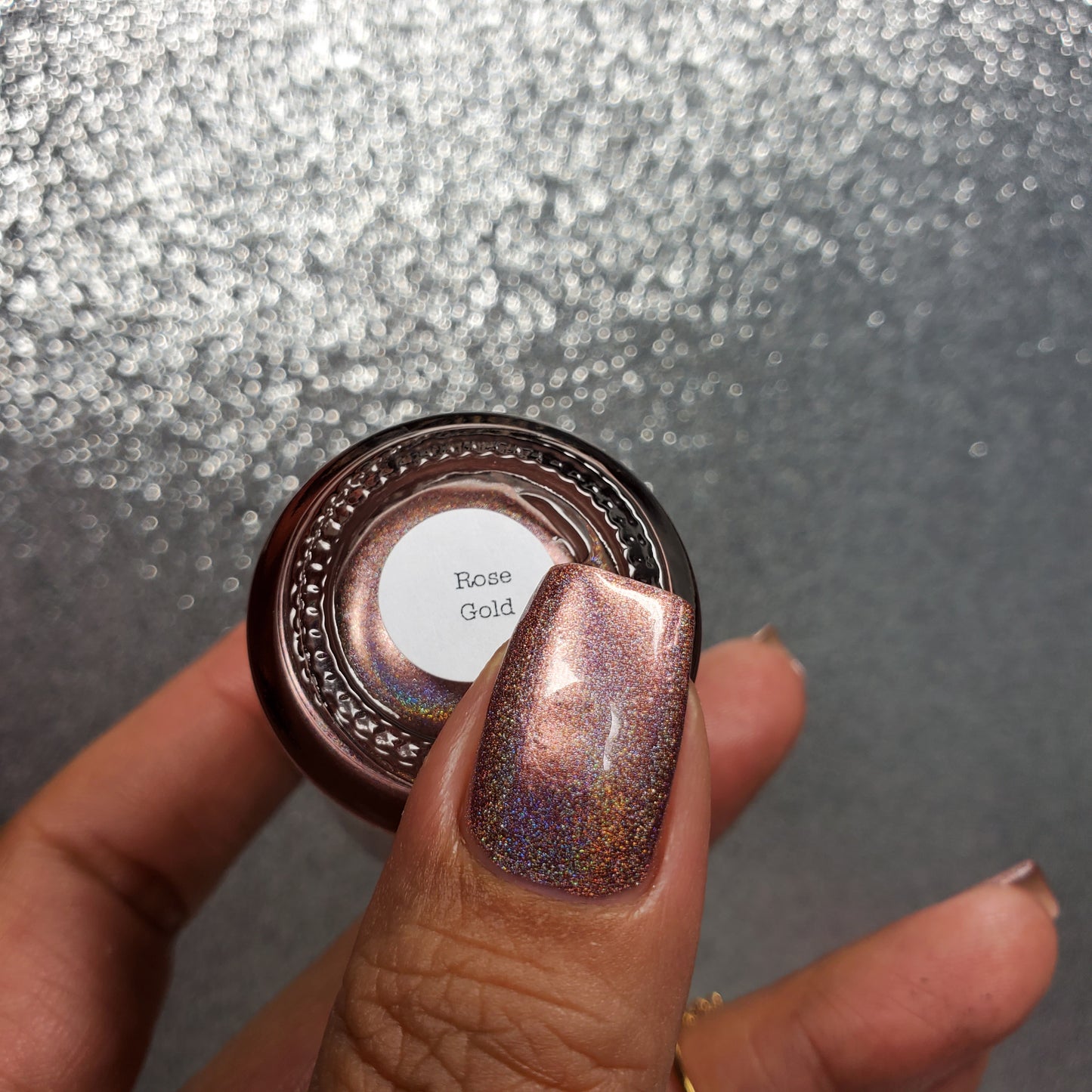 Rose Gold - Jewelry Box Holos - Holographic Nail Polish - Dam