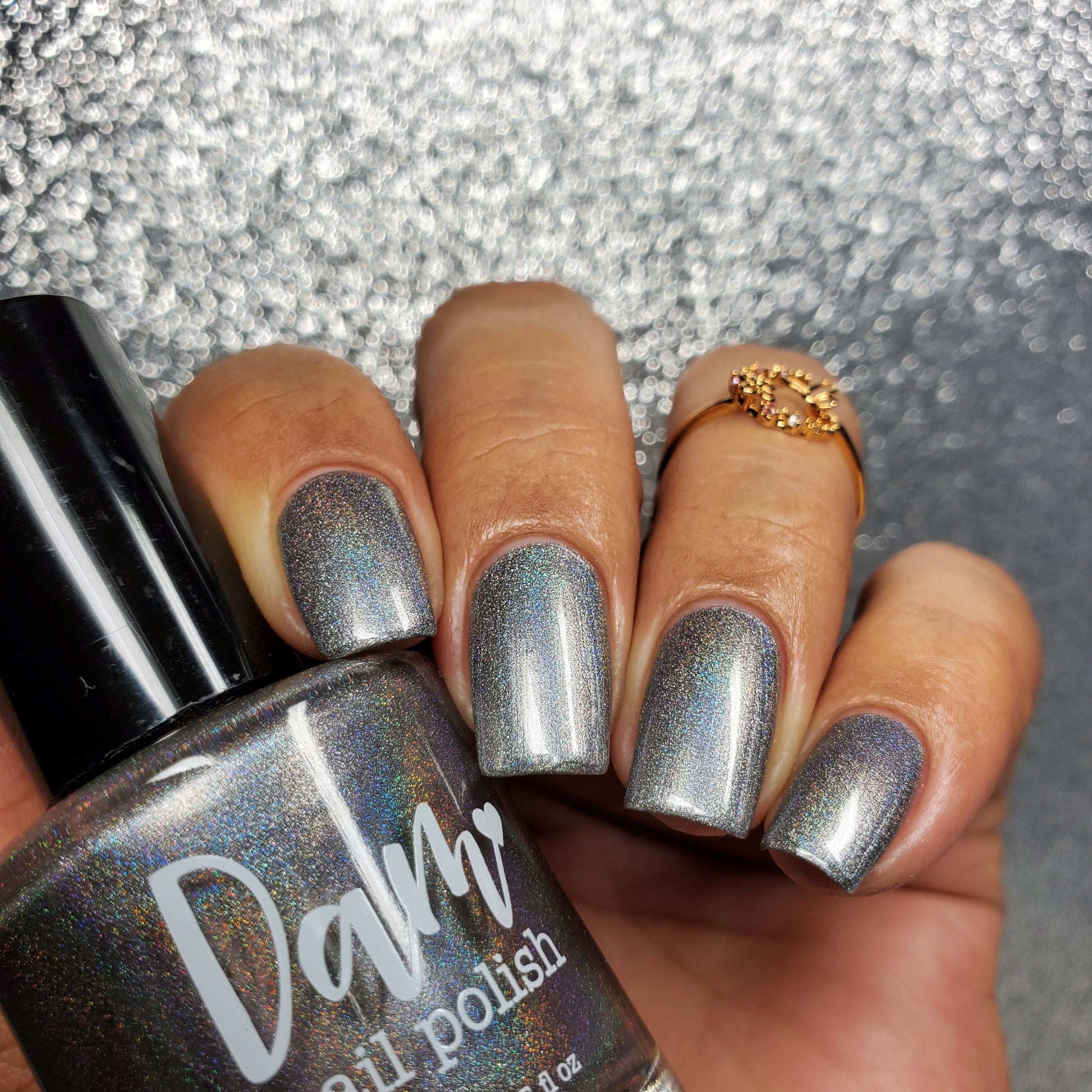 Silver - Jewelry Box Holos - Holographic Nail Polish - Dam