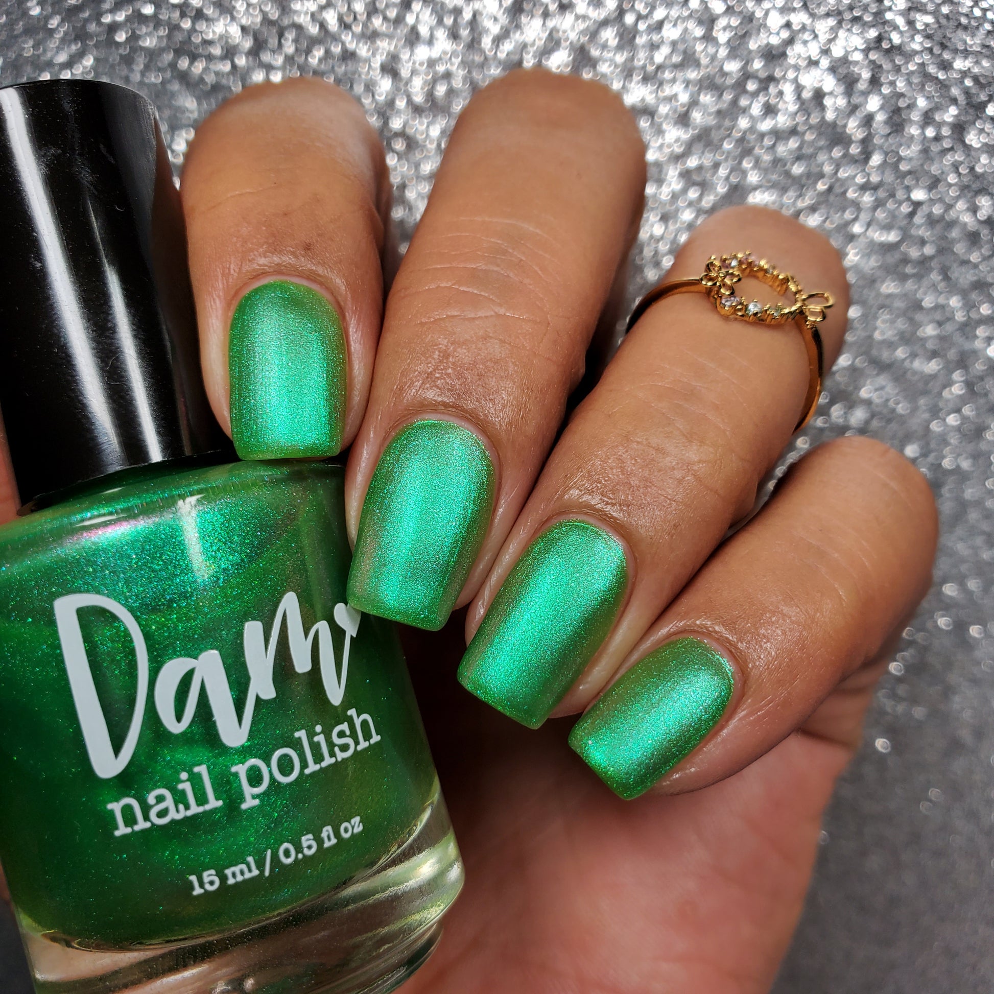 Green Apple Martini - Light Green Shimmer Nail Polish - Dam