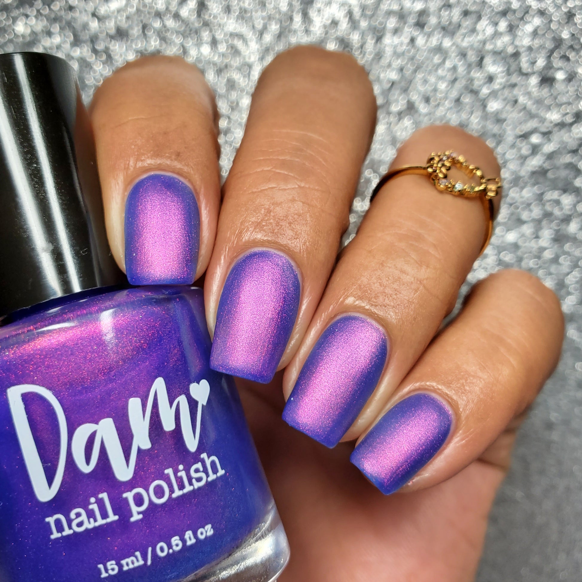 Sunset Blues - Blue Purple Shimmer Nail Polish - Dam