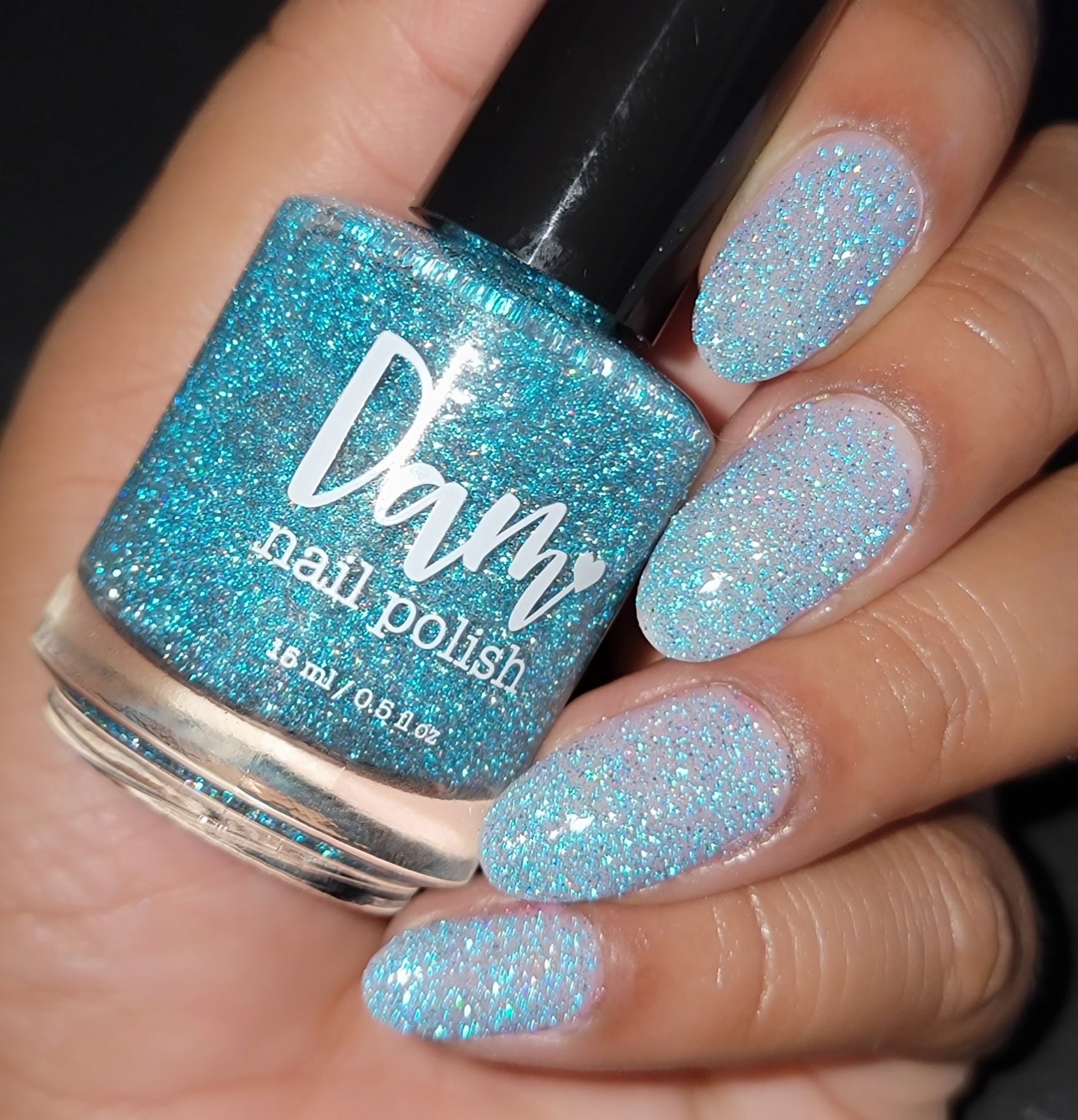 Joker - Light Blue Holographic Reflective Glitter Nail Polish - Dam