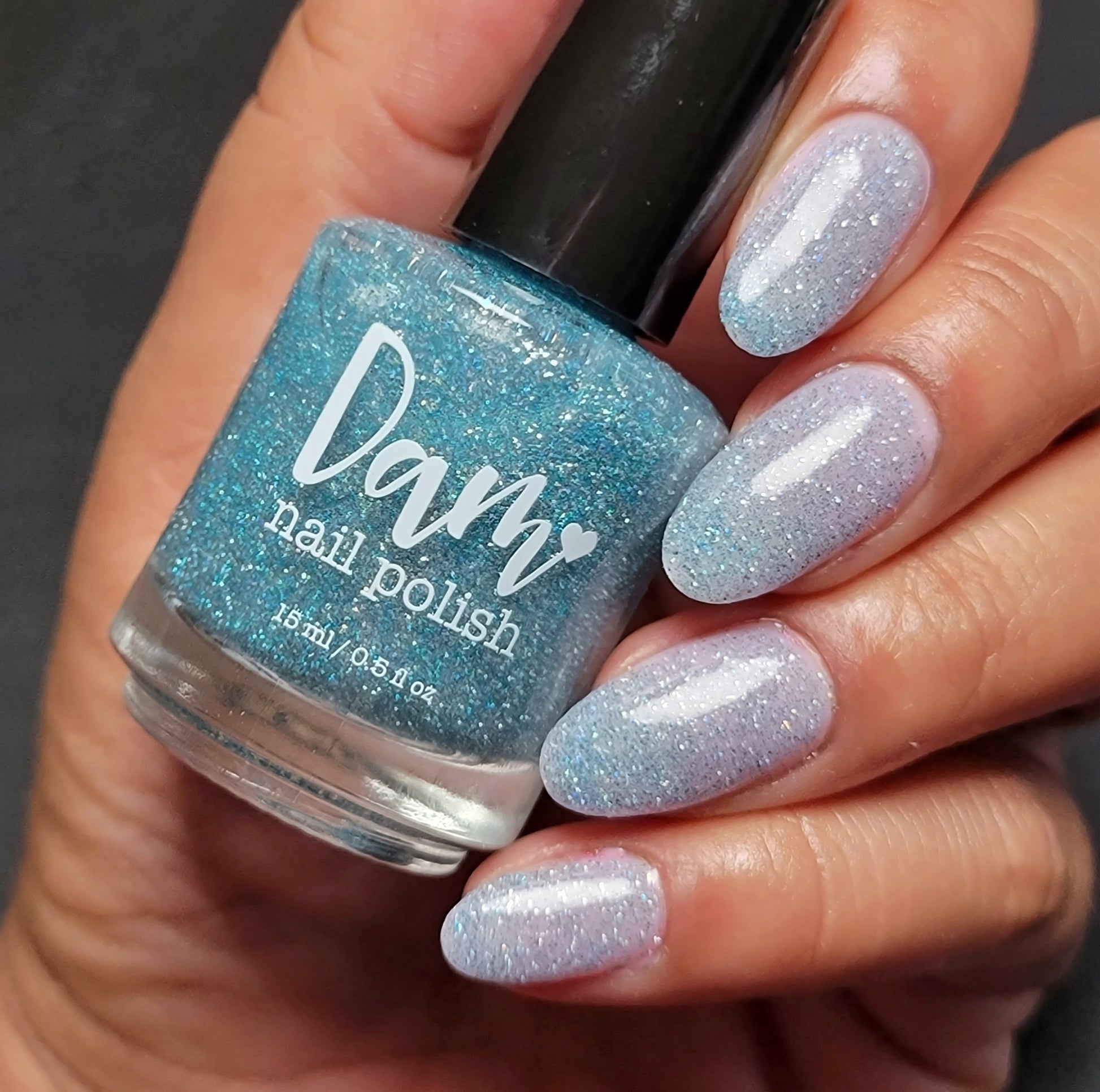 Joker - Light Blue Holographic Reflective Glitter Nail Polish - Dam