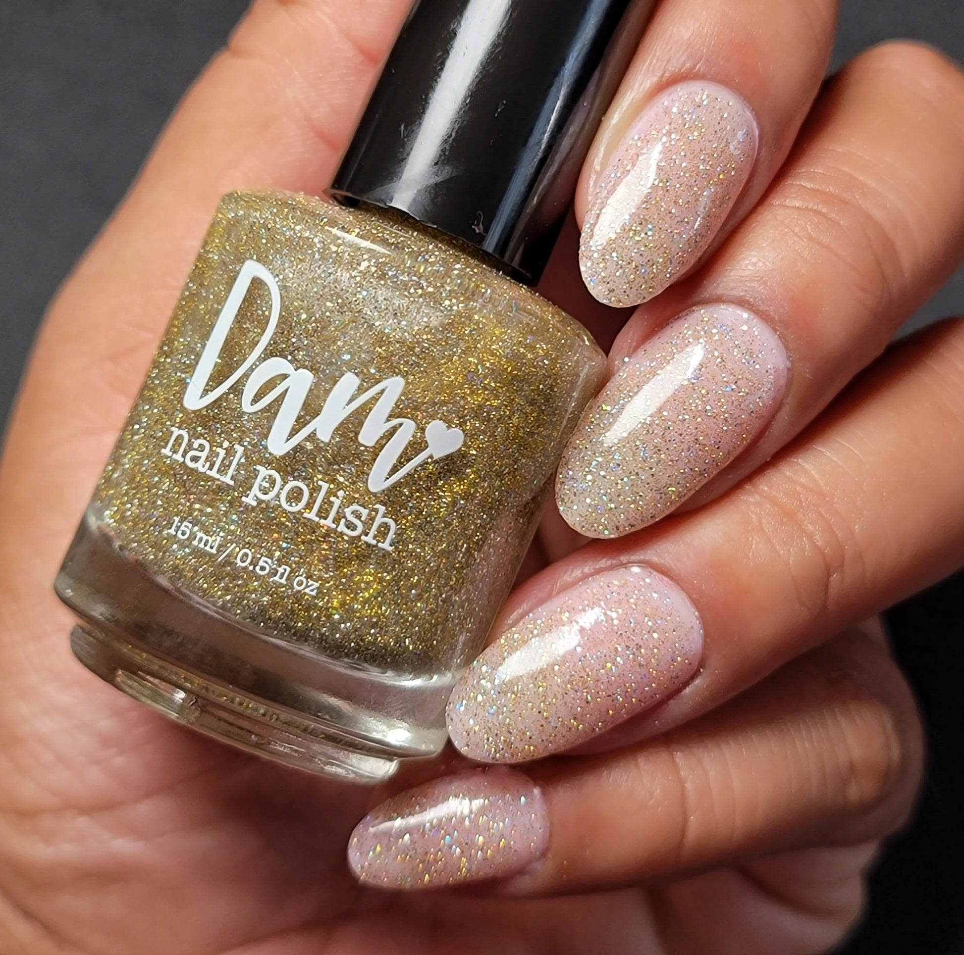 Jackpot - Gold Holographic Reflective Glitter Nail Polish - Dam
