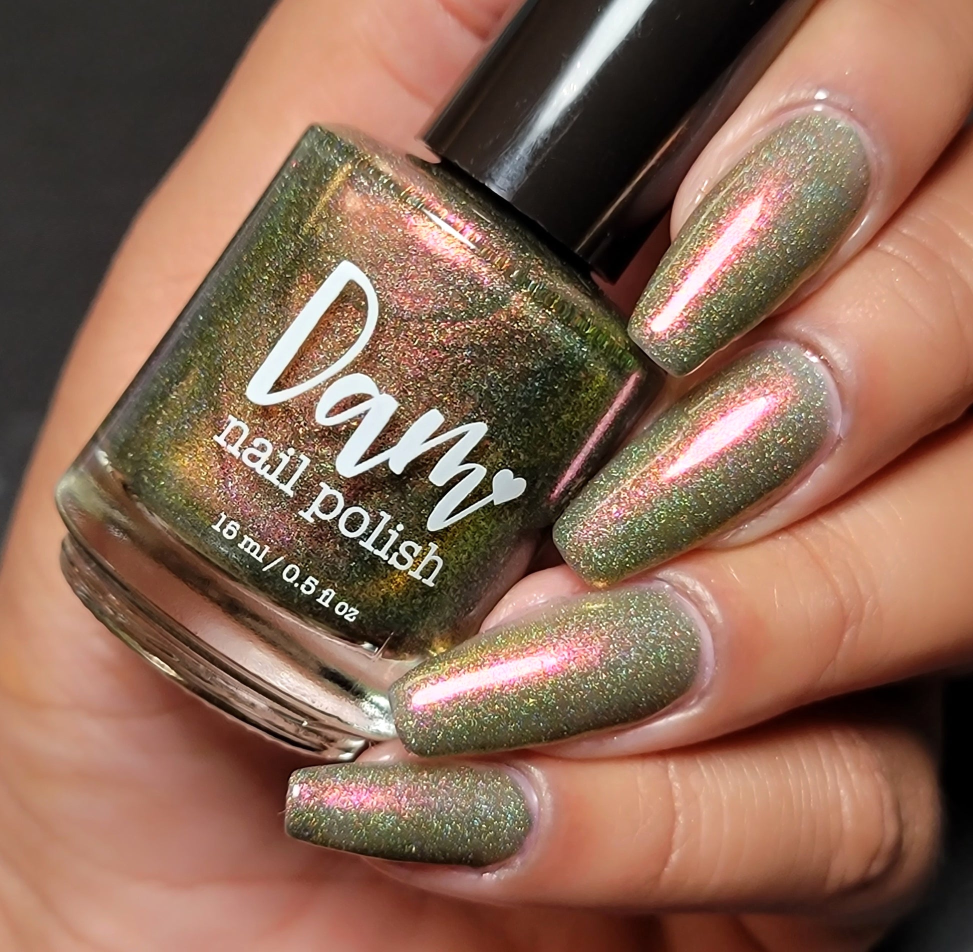 Brianna - Olive Shimmer Polish - Survivor Series - Dam Nail Polish