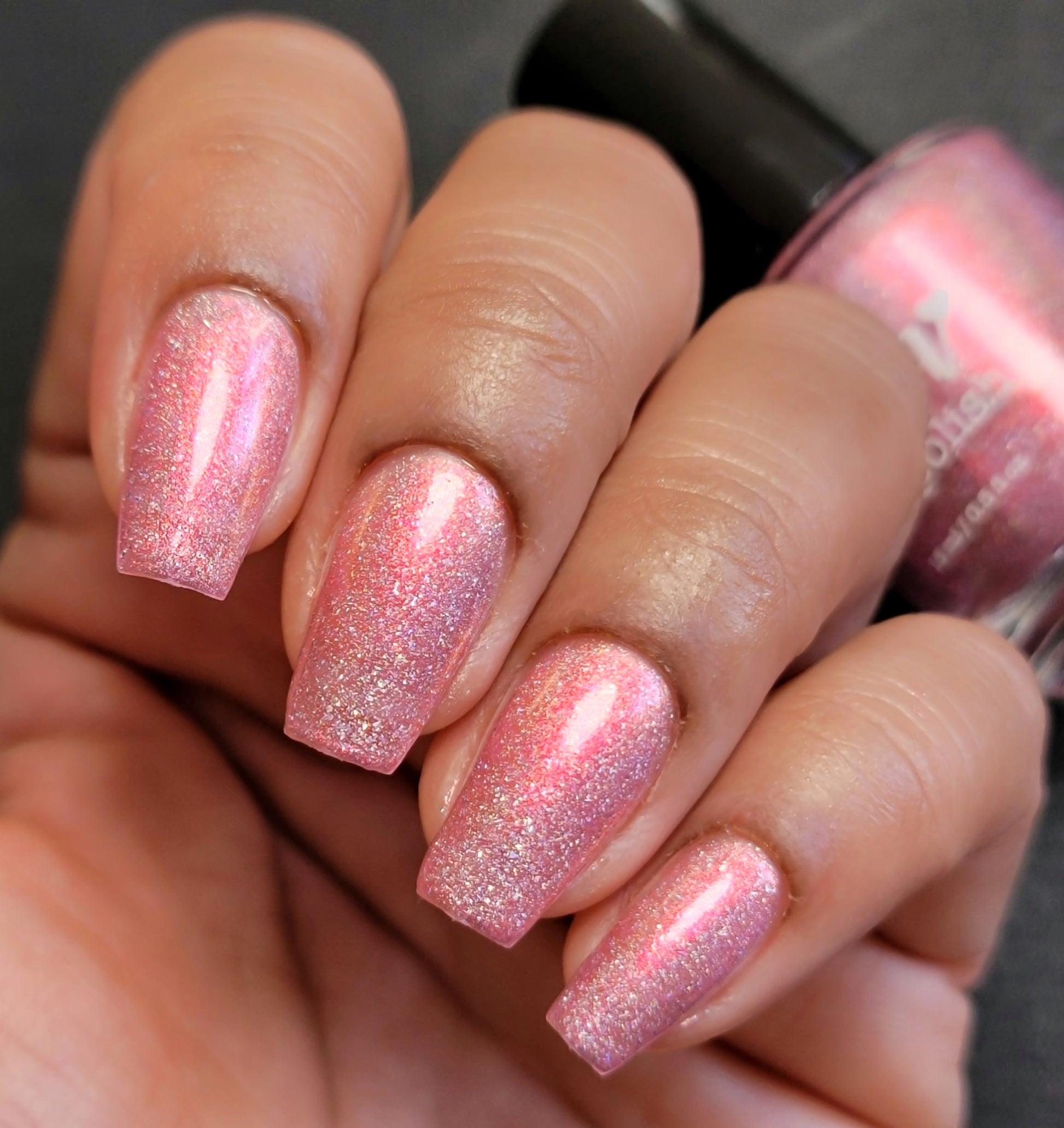 I Wear My ❤️ On My Nails - Pink Holo Nail Polish - Pink Shimmer Nail Polish - Valentine's Day Duo - Dam Nail Polish