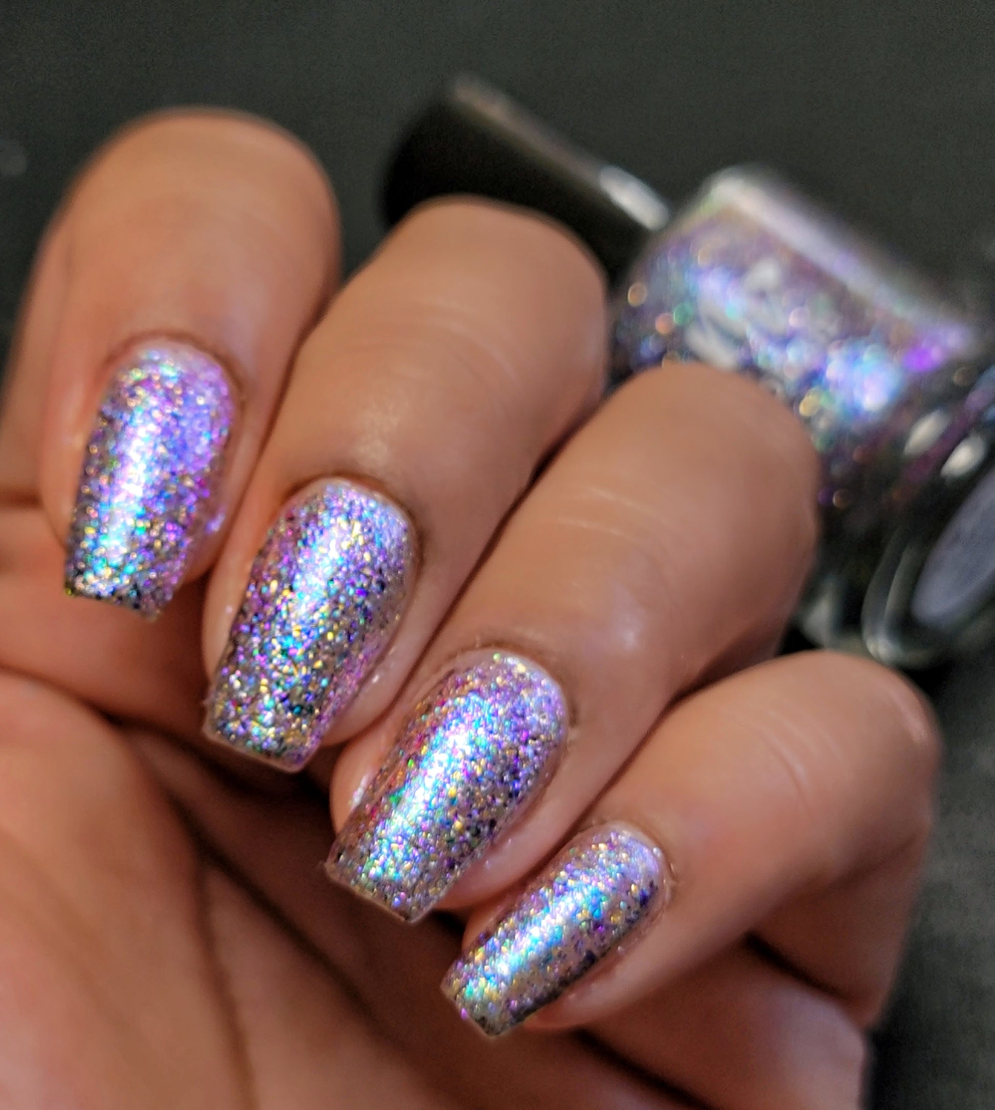 I ♥️ U 1,000 - Flakie Nail Polish - Facebook Fans Custom - Dam Nail Polish