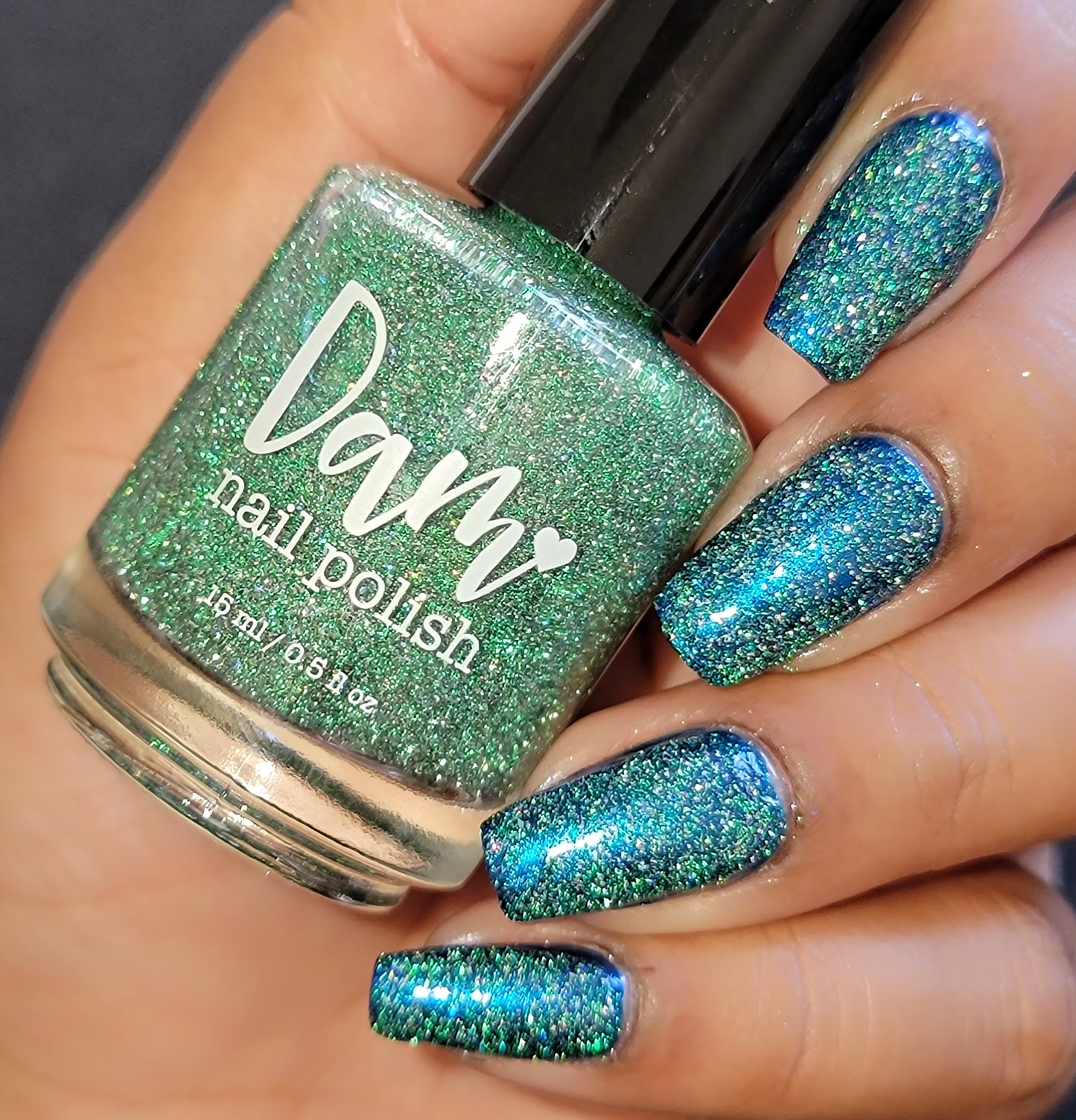 Wild Card - Green Holographic Reflective Glitter Nail Polish