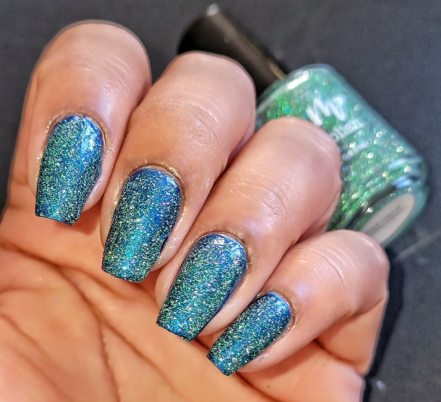 Wild Card - Green Holographic Reflective Glitter Nail Polish