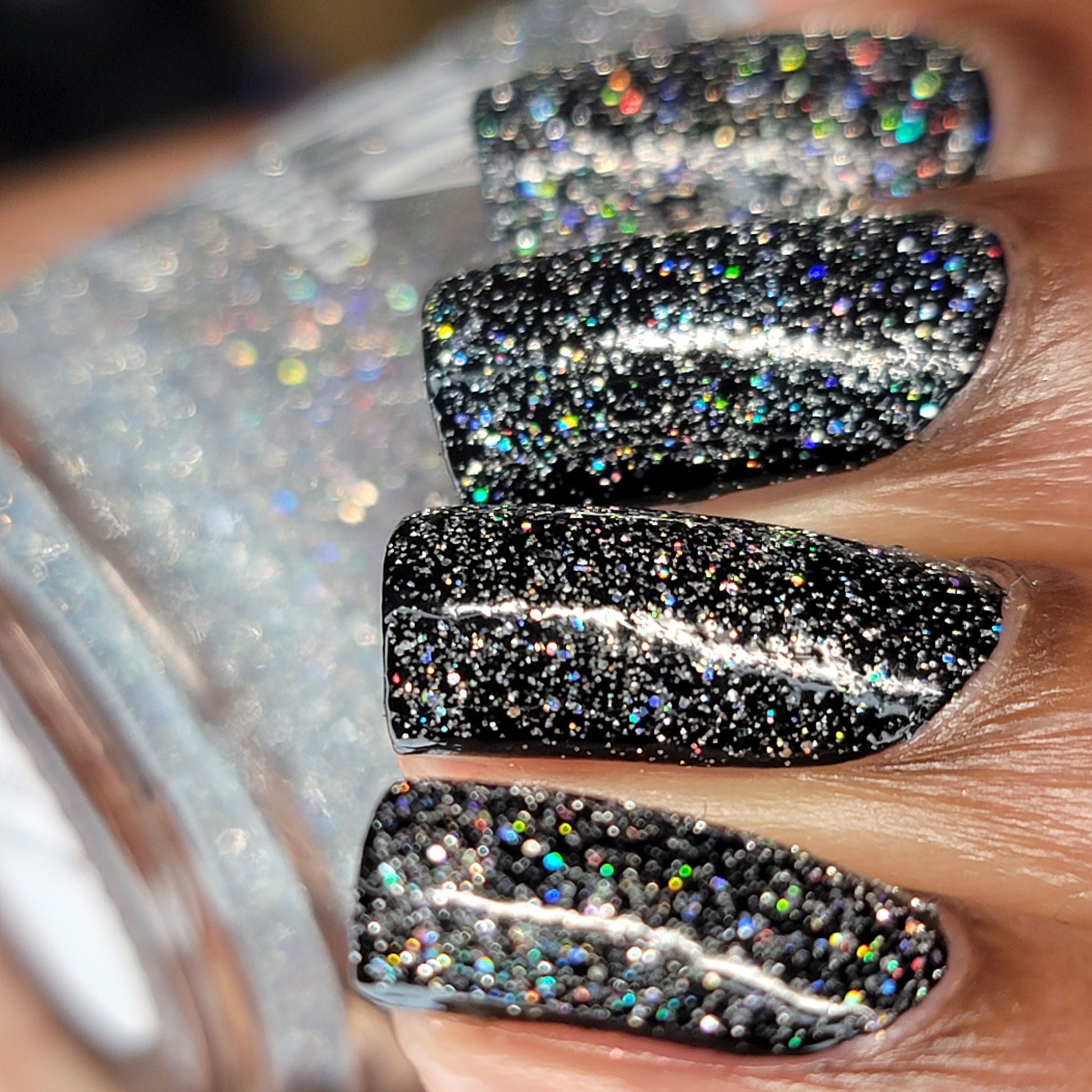 Go Fish - Silver Holographic Reflective Glitter Nail Polish - Dam Nail Polish