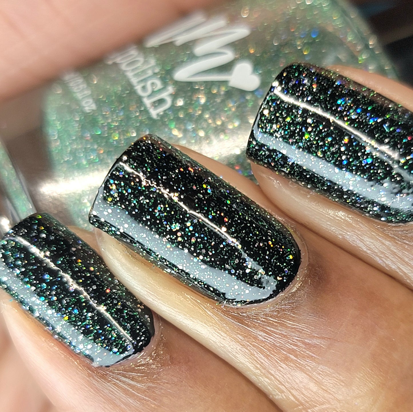 Wild Card - Green Holographic Reflective Glitter Nail Polish