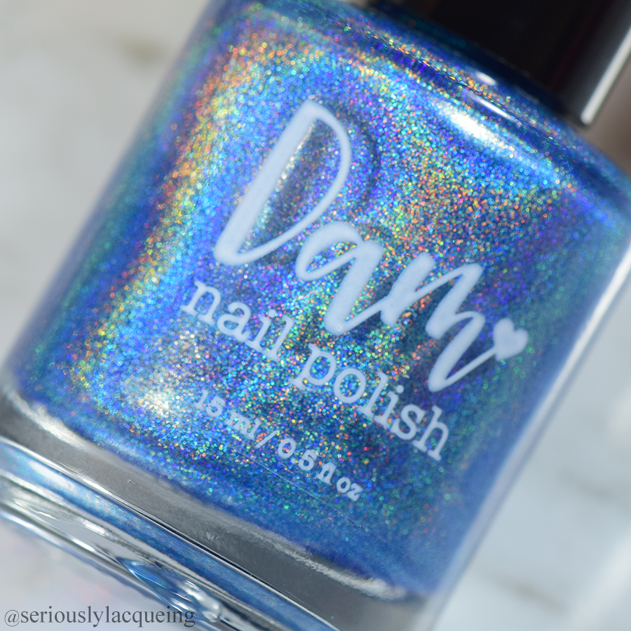 Believe Me Its Blue - Seriously Rainbows - Holographic Nail Polish - Dam Nail Polish