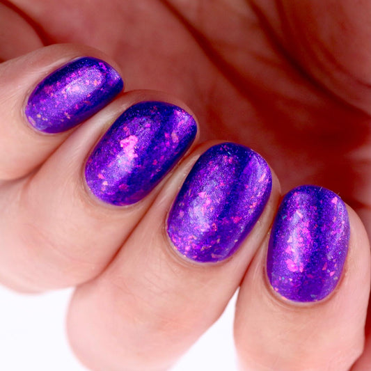 Your Majesty - Purple Flakie Nail Polish - Royalty Trio - Dam