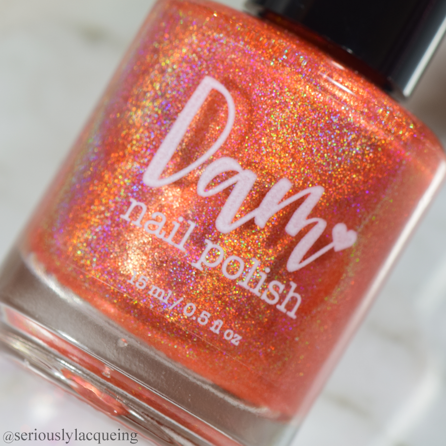 Obviously Orange - Seriously Rainbows - Holographic Nail Polish - Dam Nail Polish