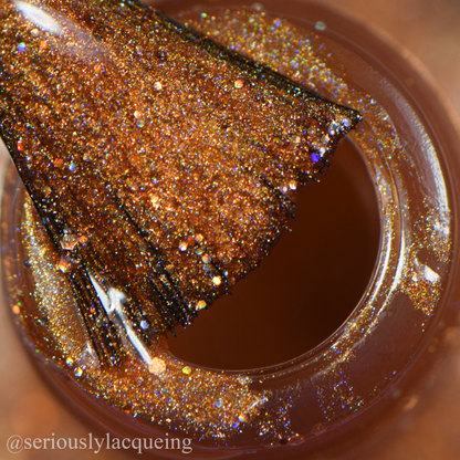 I Got You - Gold Holographic Glitter Polish - Remembering Robert Collection - Dam Nail Polish