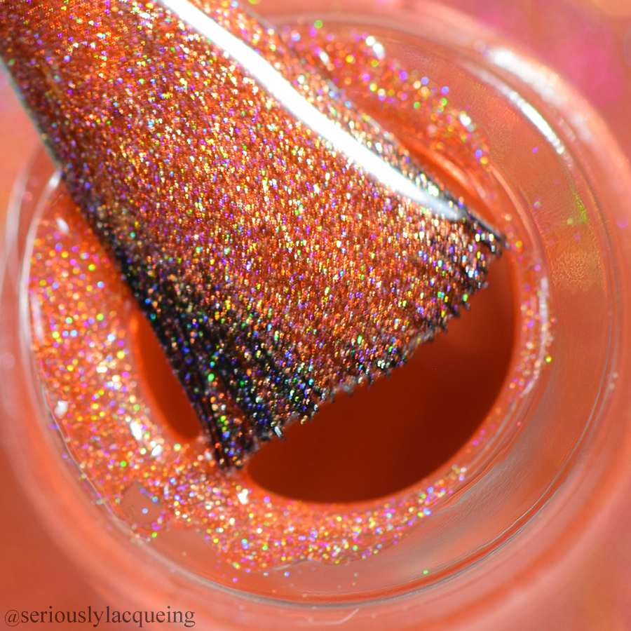 Obviously Orange - Seriously Rainbows - Holographic Nail Polish - Dam Nail Polish