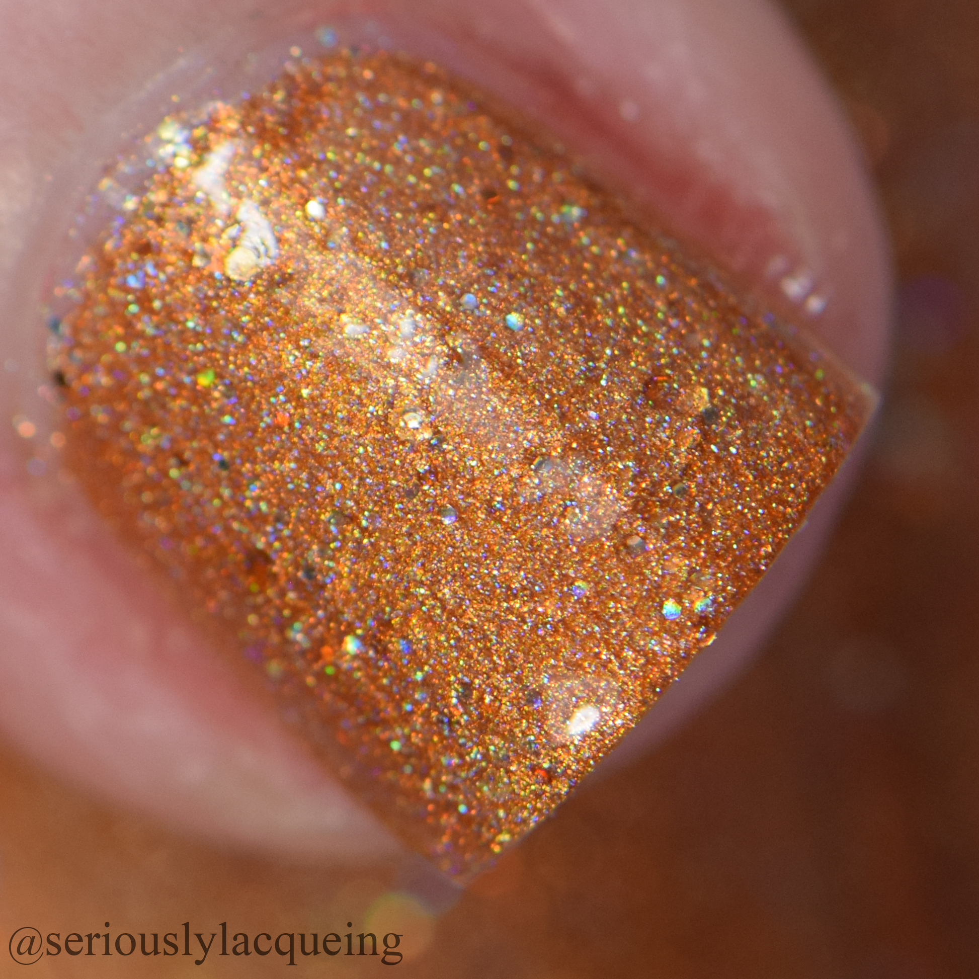 I Got You - Gold Holographic Glitter Polish - Remembering Robert Collection - Dam Nail Polish
