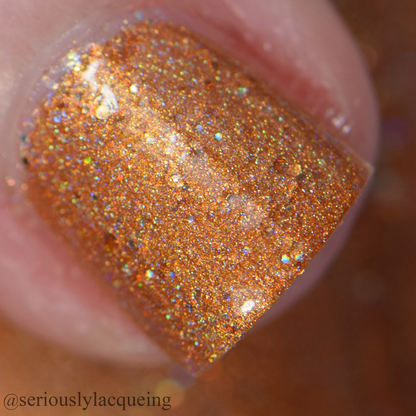 I Got You - Gold Holographic Glitter Polish - Remembering Robert Collection - Dam Nail Polish