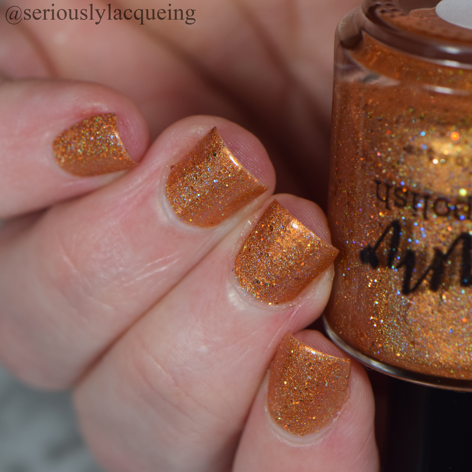 I Got You - Gold Holographic Glitter Polish - Remembering Robert Collection - Dam Nail Polish