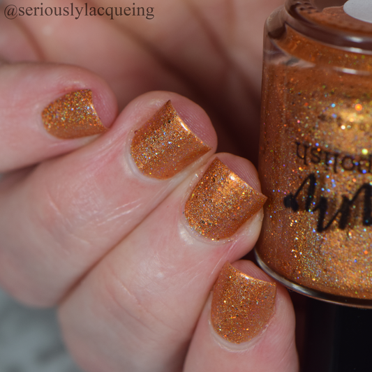 I Got You - Gold Holographic Glitter Polish - Remembering Robert Collection - Dam Nail Polish