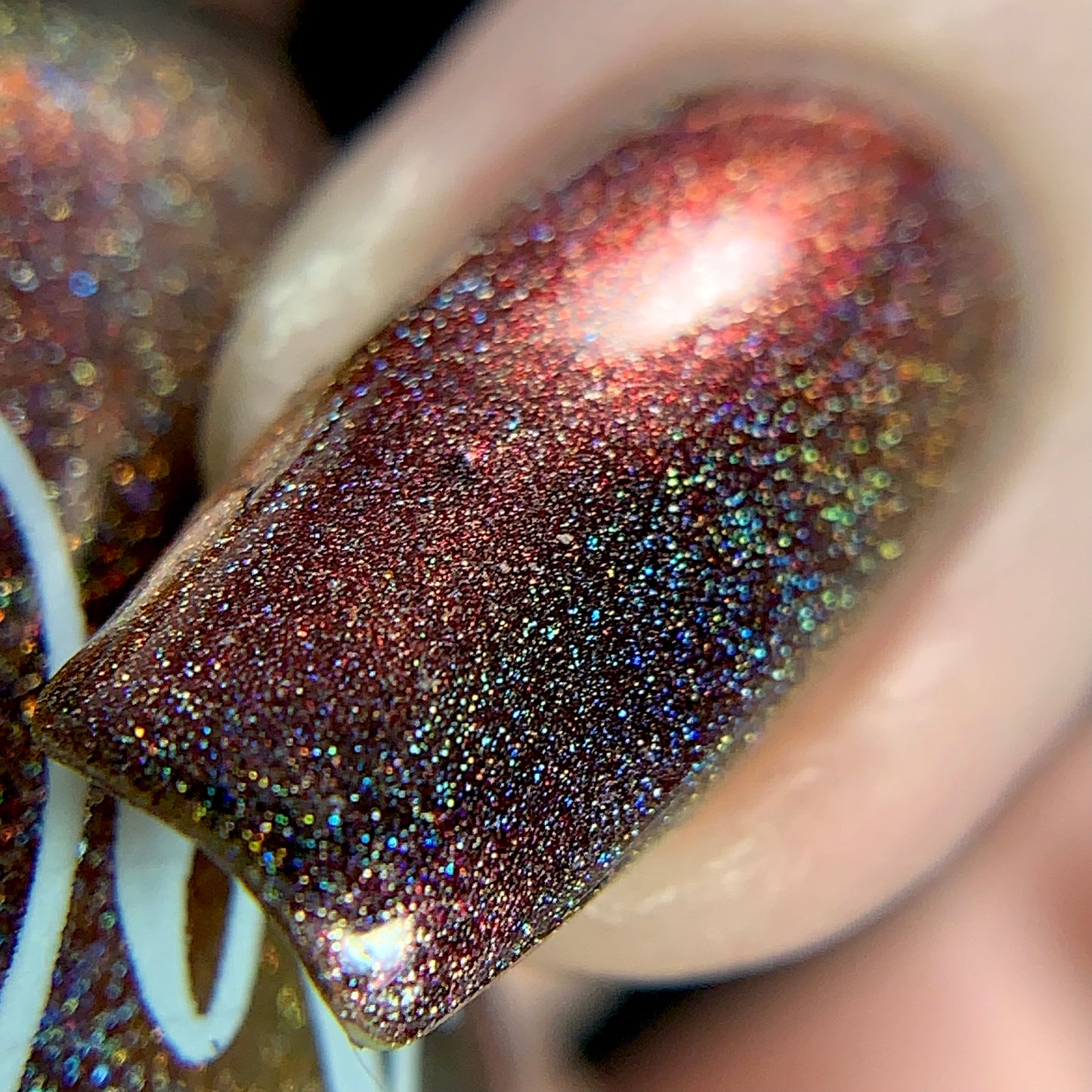 Change of Heart (holo) - Black Red Multichrome Polish - Dam Nail Polish