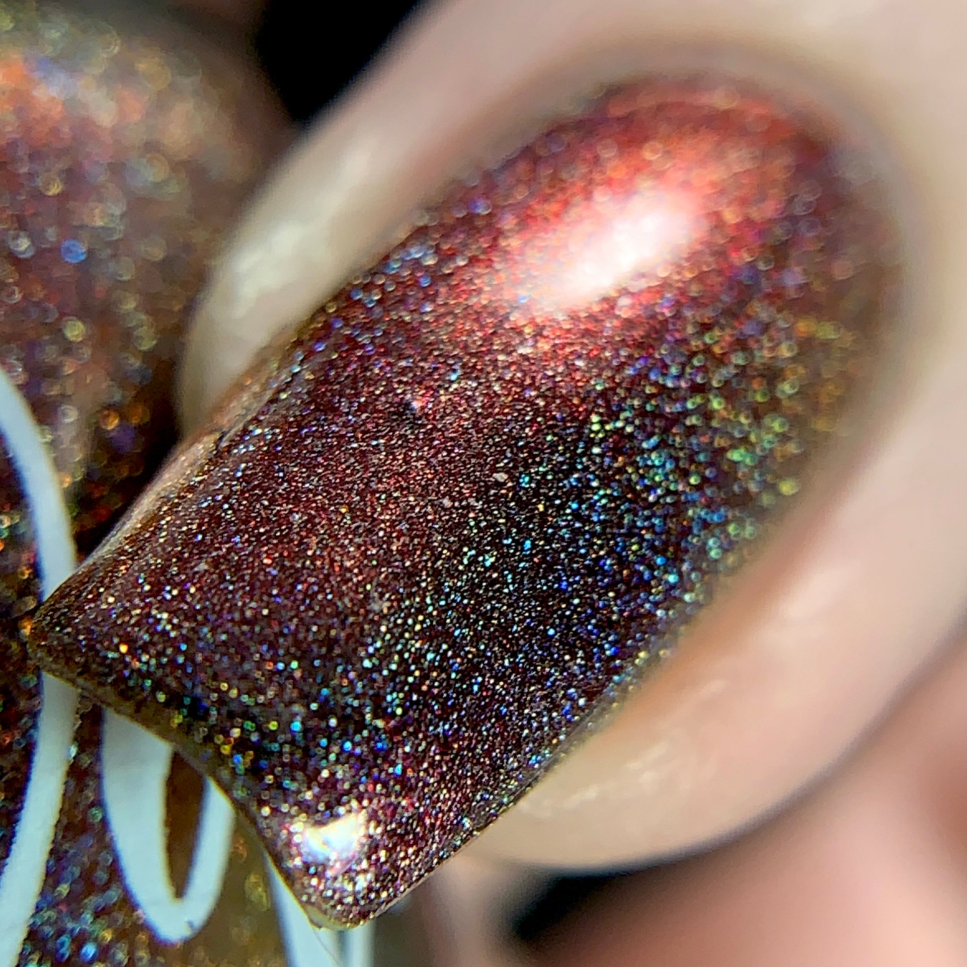 Change of Heart (holo) - Black Red Multichrome Polish - Dam Nail Polish