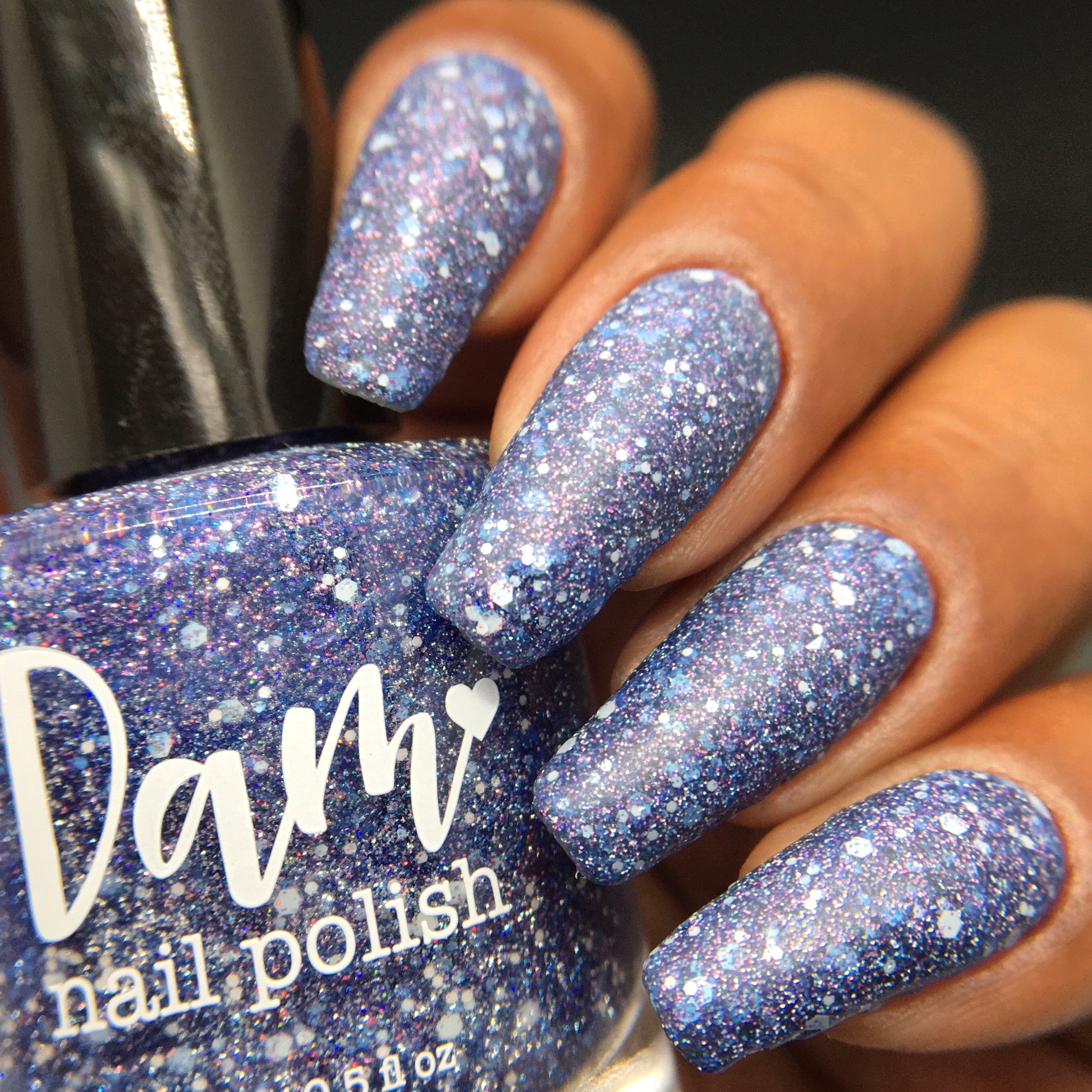 Coma Time - Blue Reflective Glitter Nail Polish - Hibernation Collection - Dam