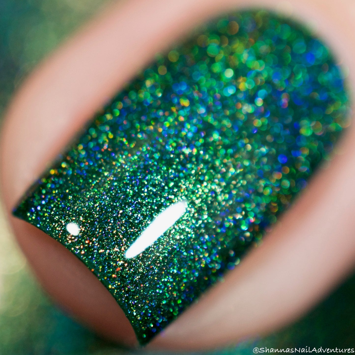 Emerald - Green Holographic Polish - Gemstone Collection Pt. 2 - Dam Nail Polish