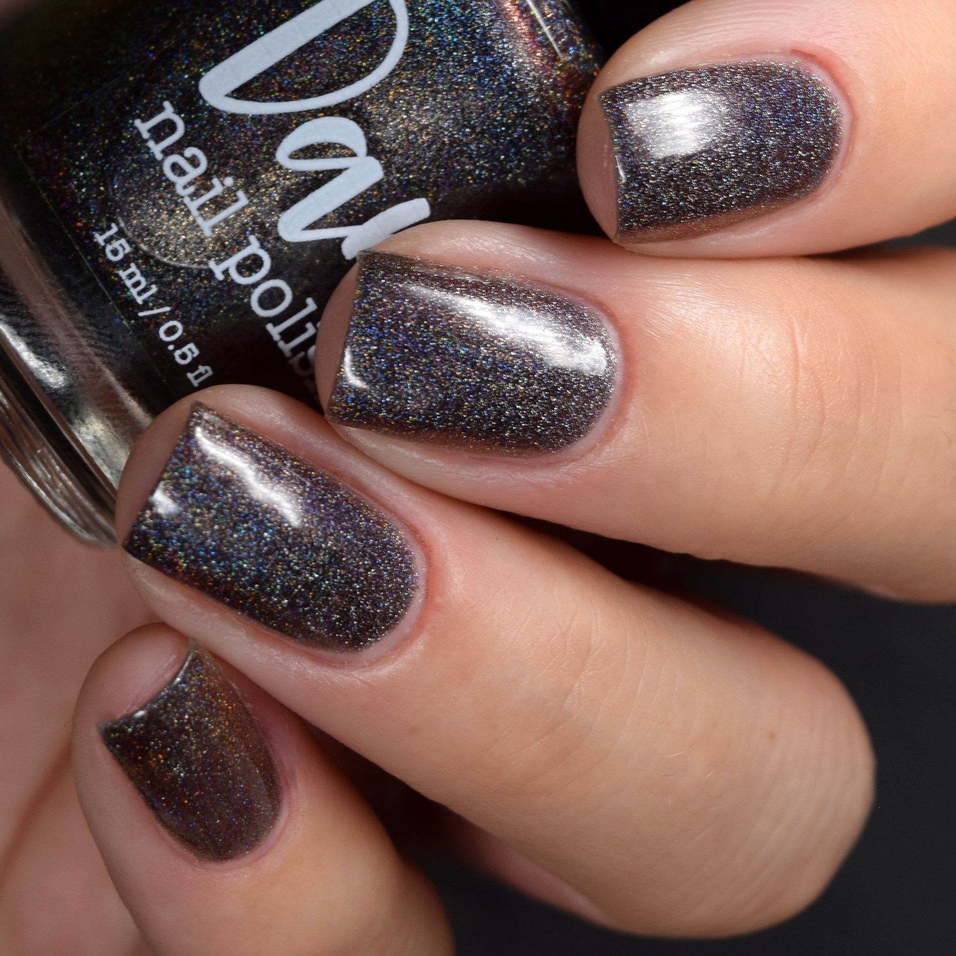 Change of Heart (holo) - Black Red Multichrome Polish - Dam Nail Polish