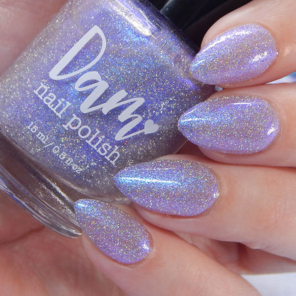 Love Lots - Blurple Purple Shimmer - Silver Reflective Glitter Nail Polish - Life is Short Collection
