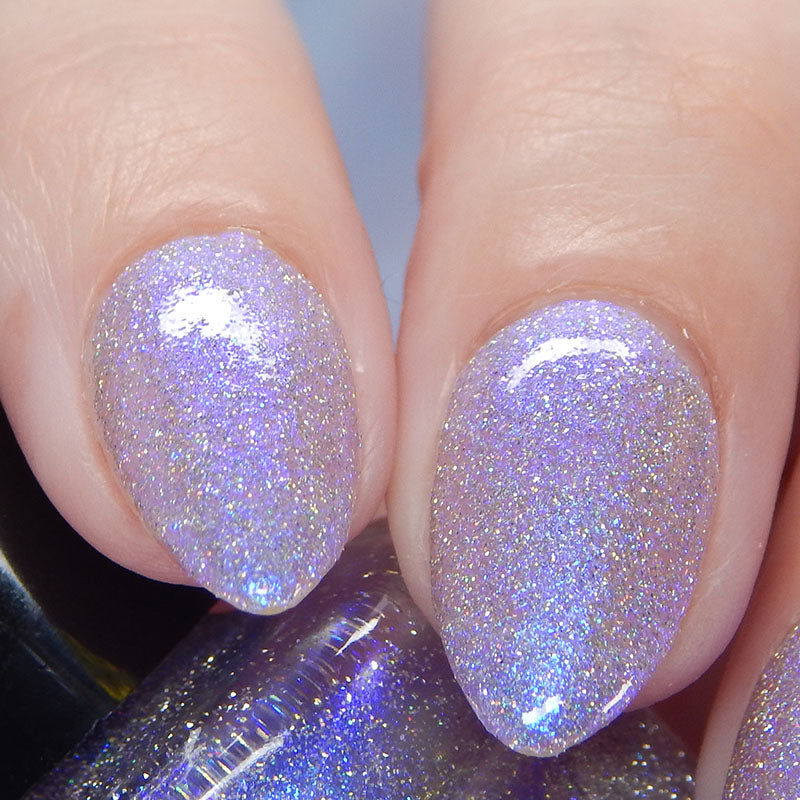 Love Lots - Blurple Purple Shimmer - Silver Reflective Glitter Nail Polish - Life is Short Collection