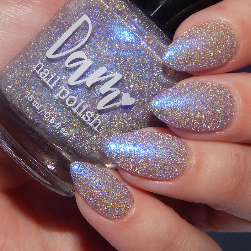 Love Lots - Blurple Purple Shimmer - Silver Reflective Glitter Nail Polish - Life is Short Collection