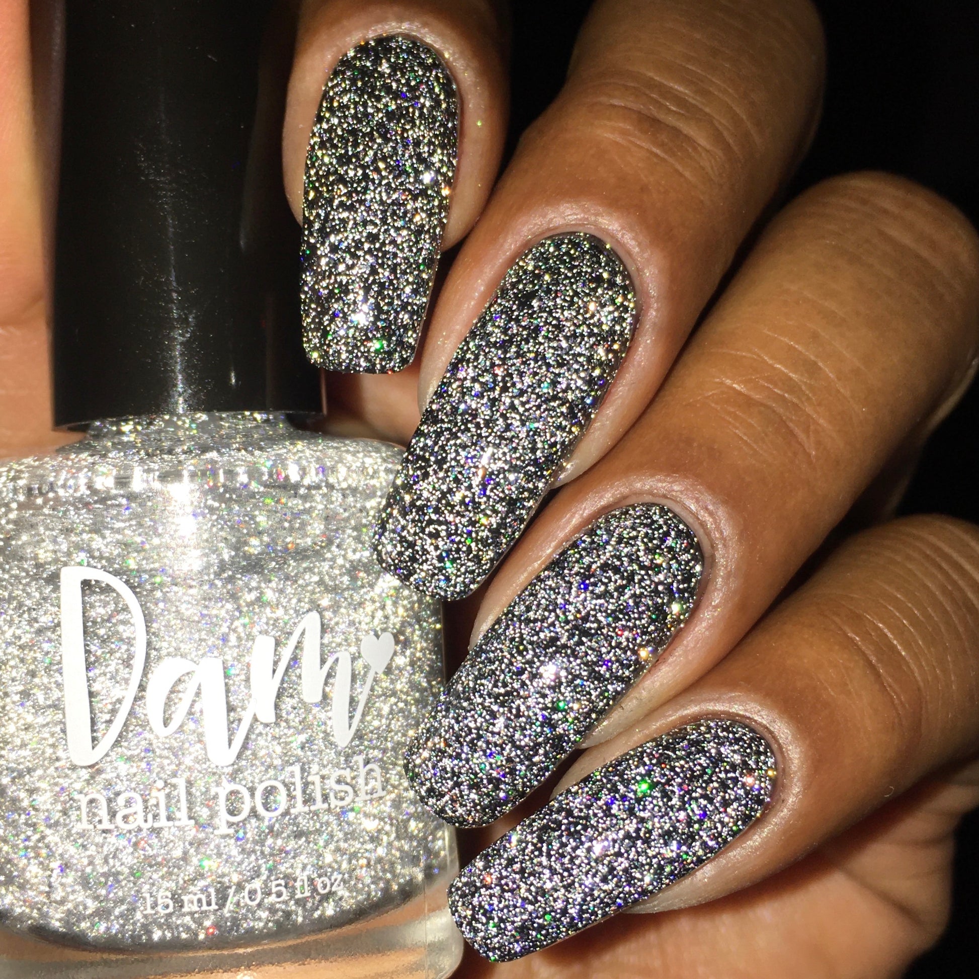 Go Fish - Silver Holographic Reflective Glitter Nail Polish - Dam Nail Polish