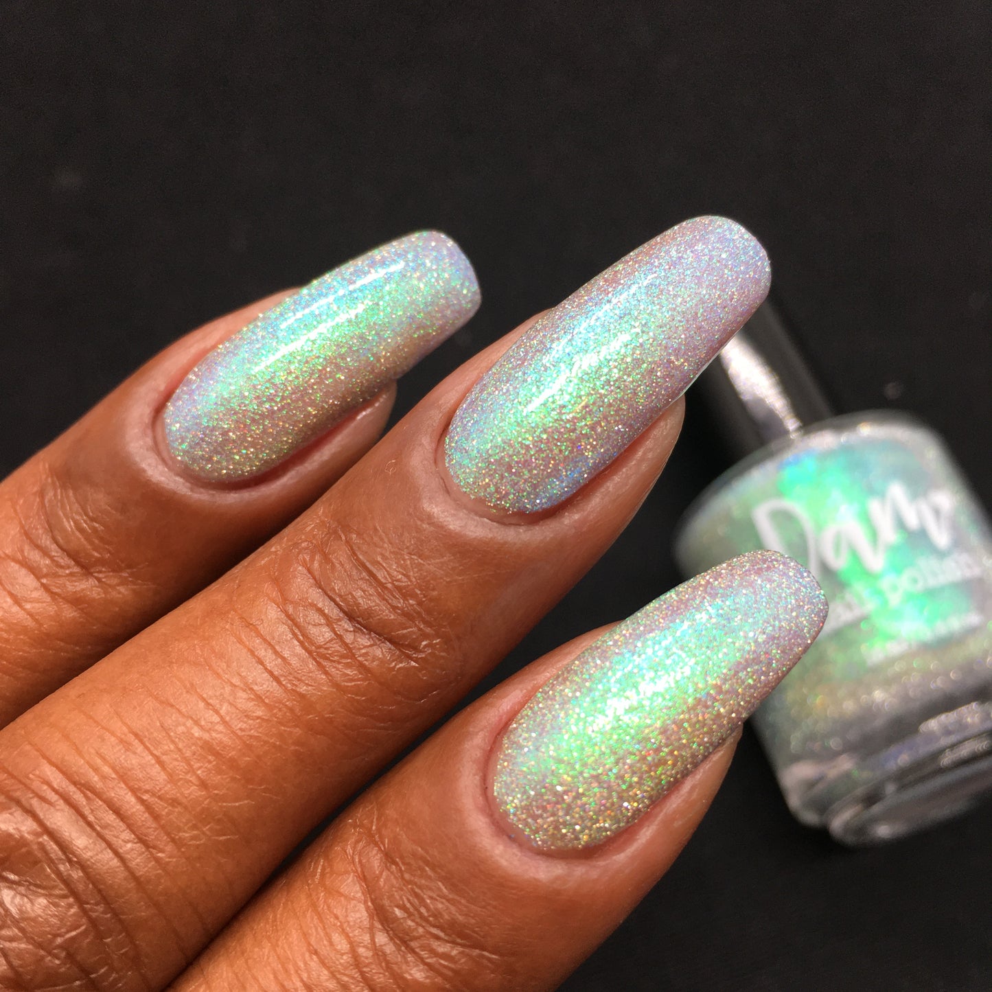 Have Fun. Be Weird. - Green Blue Shimmer - Silver Reflective Glitter Nail Polish - Life is Short Collection