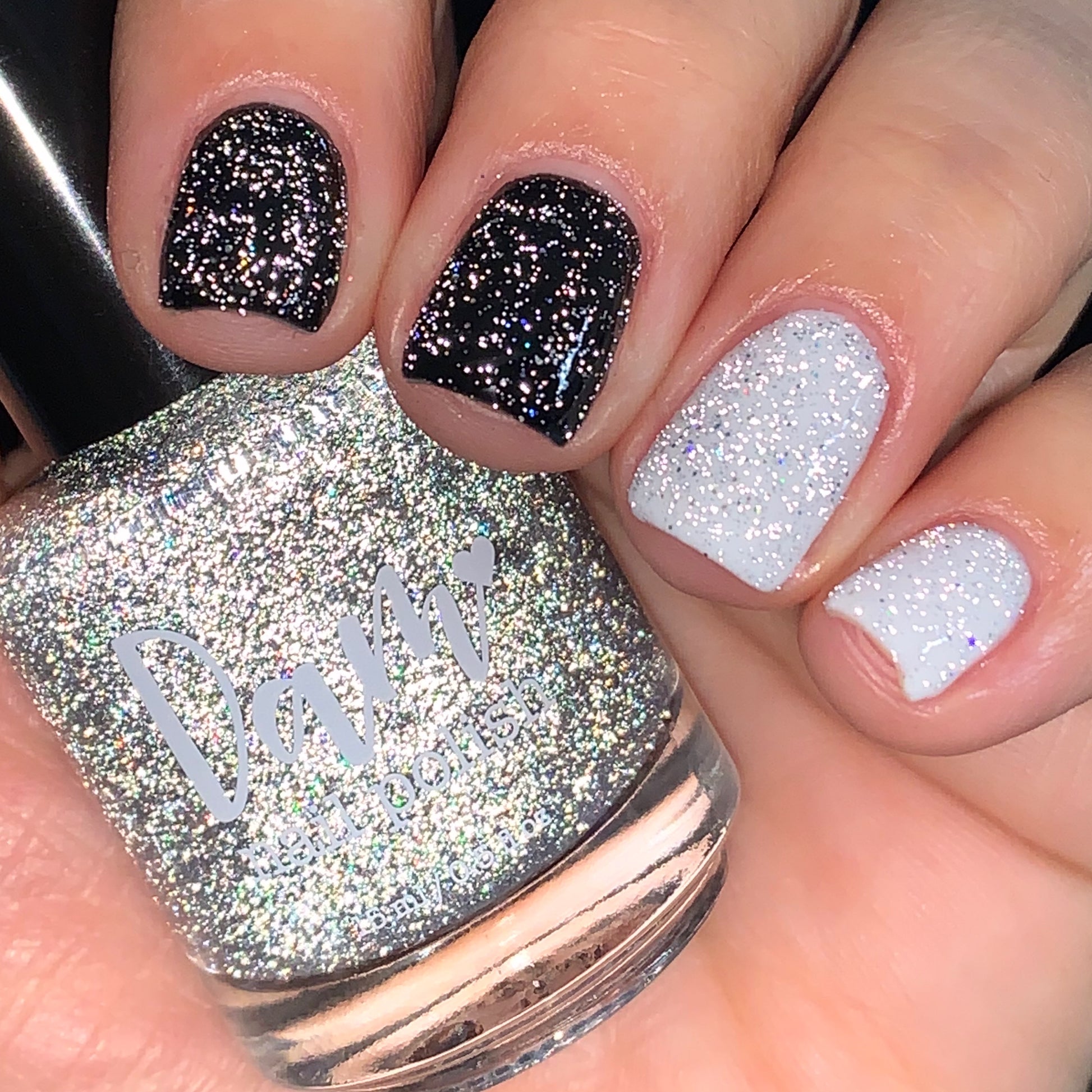 Go Fish - Silver Holographic Reflective Glitter Nail Polish - Dam Nail Polish