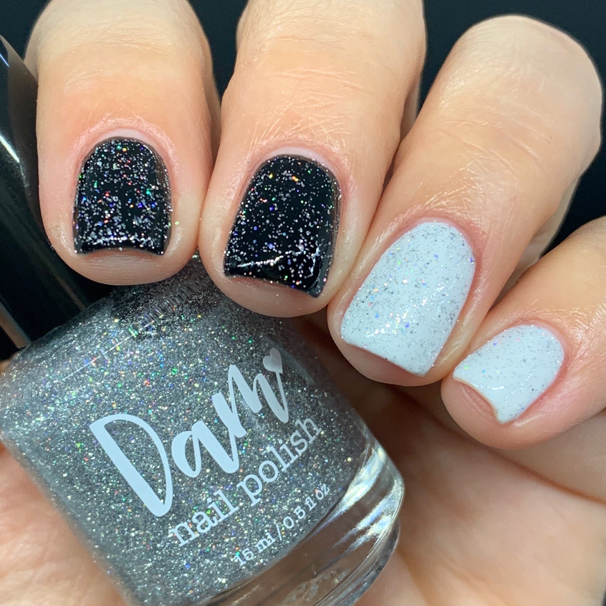 Go Fish - Silver Holographic Reflective Glitter Nail Polish - Dam Nail Polish