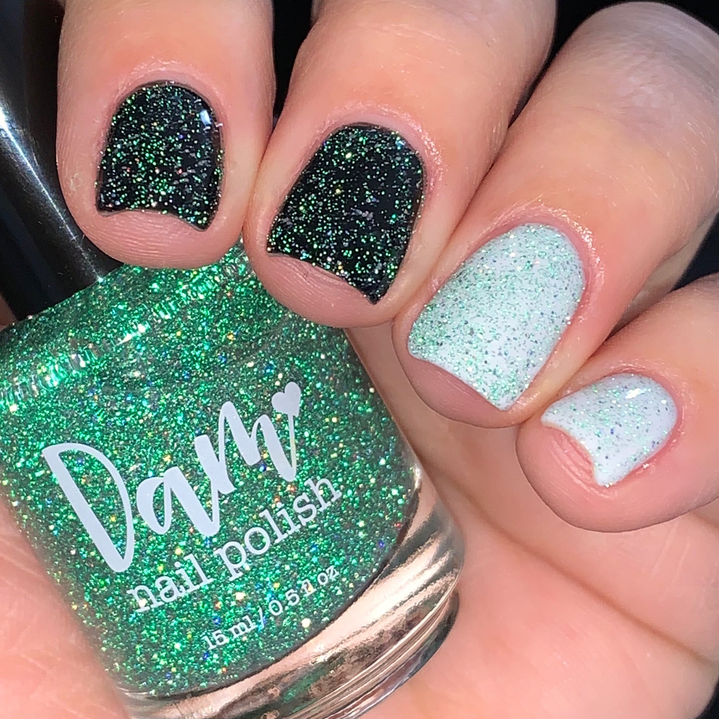 Wild Card - Green Holographic Reflective Glitter Nail Polish