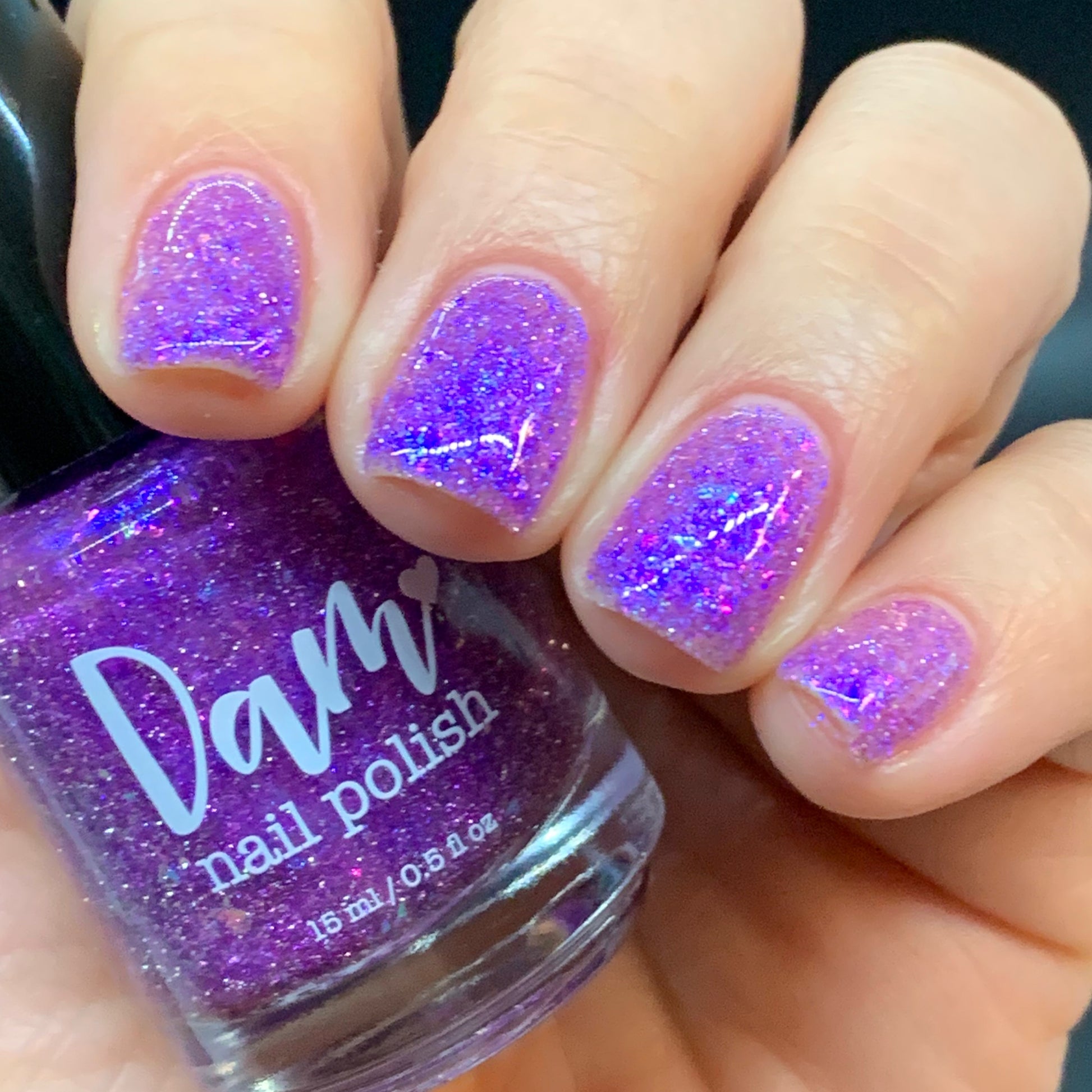 No Shady Business - Purple Flakie Nail Polish - Purple Reflective Nail Polish - Glitter Nail Polish - Aquarius Birthday Duo - Dam Nail Polish