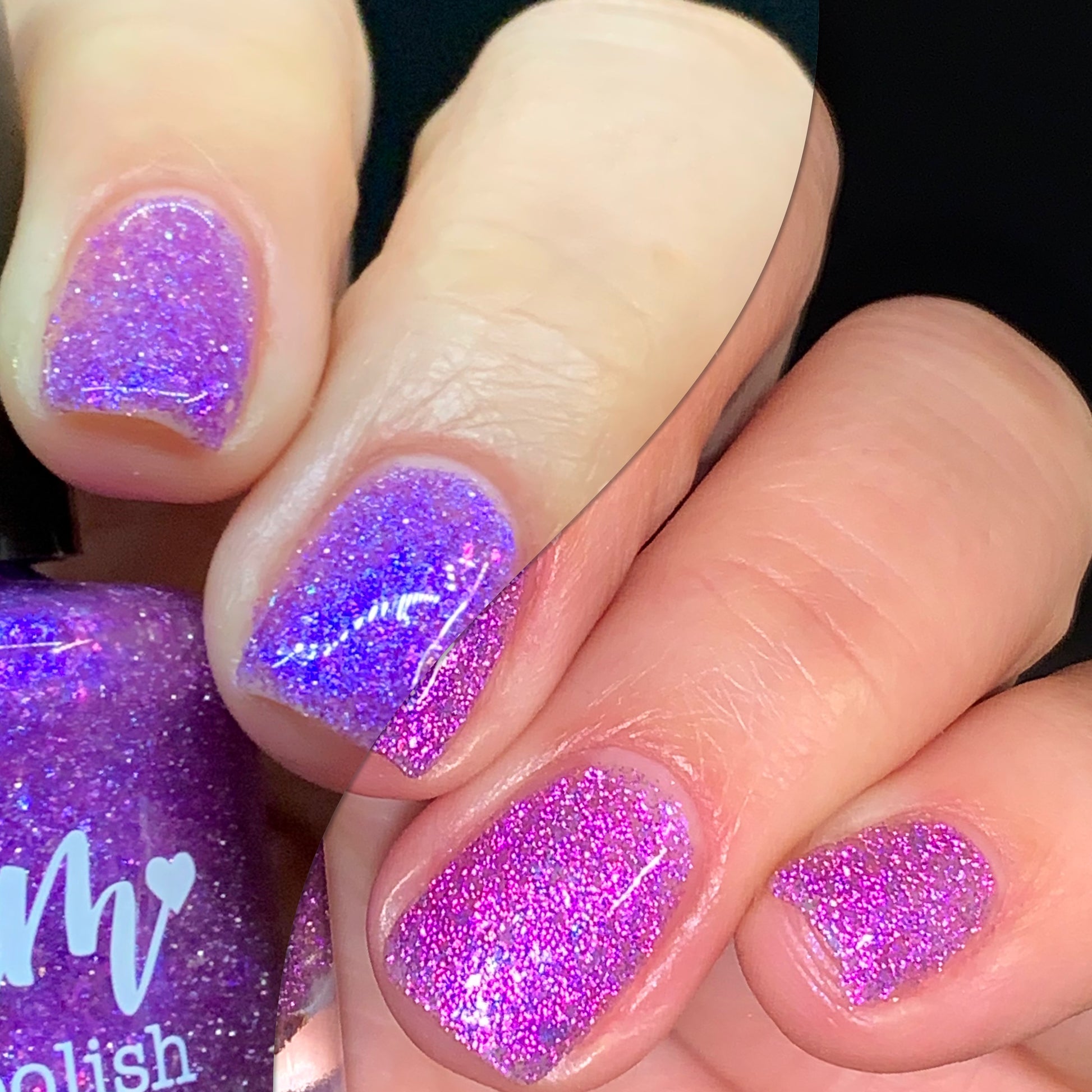 No Shady Business - Purple Flakie Nail Polish - Purple Reflective Nail Polish - Glitter Nail Polish - Aquarius Birthday Duo - Dam Nail Polish