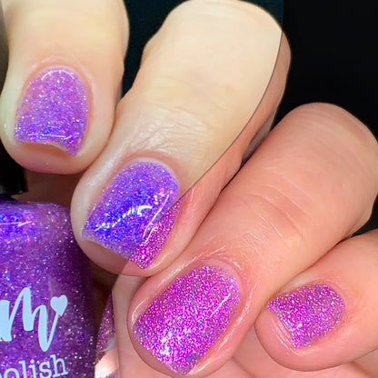 No Shady Business - Purple Flakie Nail Polish - Purple Reflective Nail Polish - Glitter Nail Polish - Aquarius Birthday Duo - Dam Nail Polish