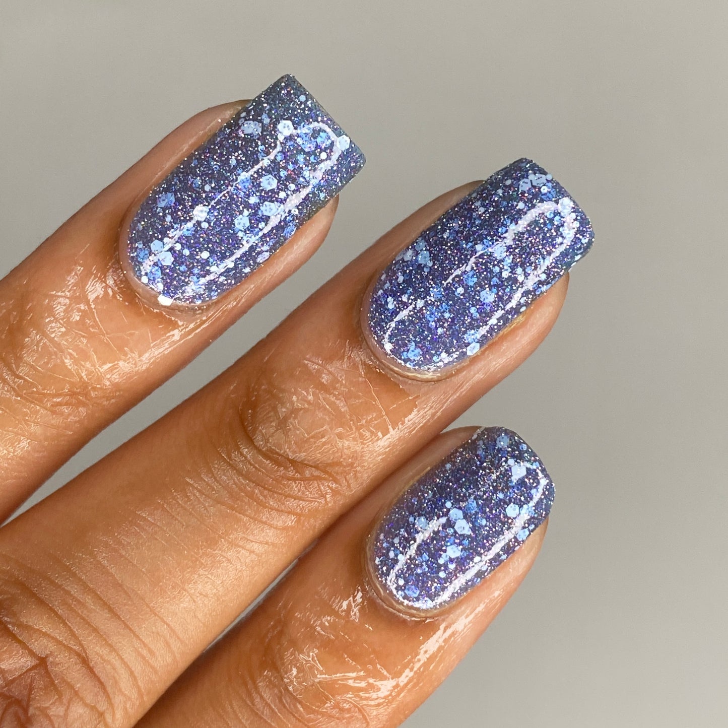 Coma Time - Blue Reflective Glitter Nail Polish - Hibernation Collection - Dam