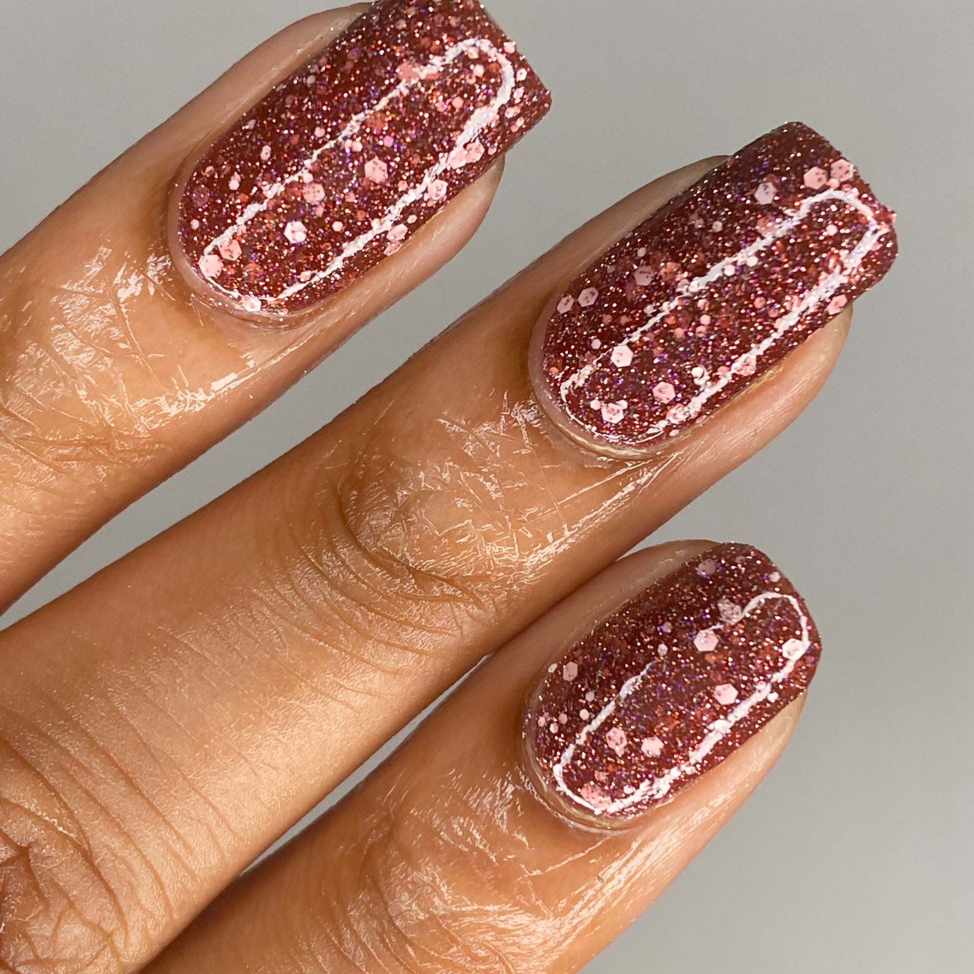 Bear Nap - Brown Reflective Glitter Nail Polish - Hibernation Collection - Dam