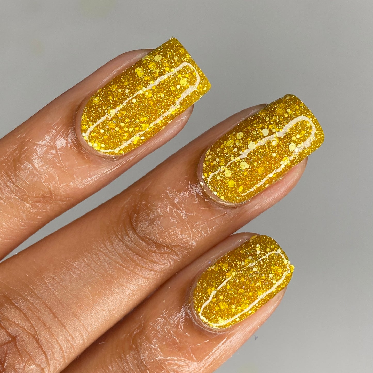 Forty Thousand Winks - Yellow Reflective Glitter Nail Polish - Hibernation Collection - Dam