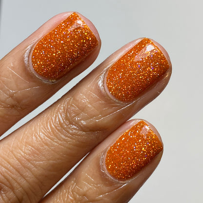 Apricot Preserves - Jams & Jellies Collection - Orange Reflective Glitter Nail Polish - Dam