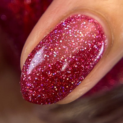 Raspberry Marmalade - Jams & Jellies Collection - Pink Reflective Glitter Nail Polish - Dam