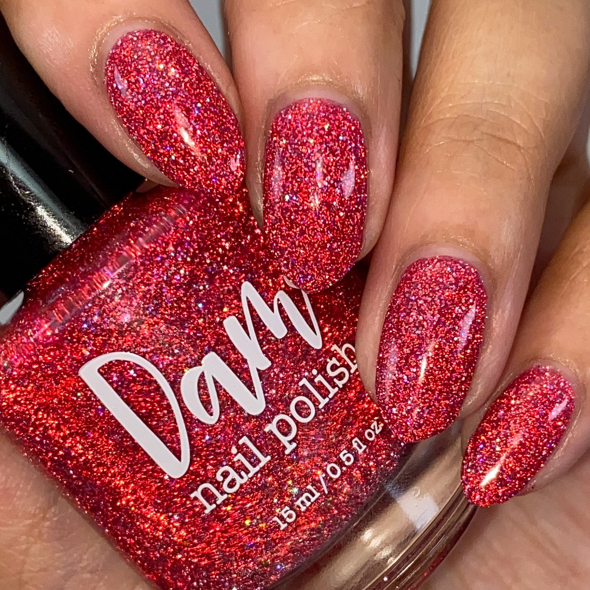 Raspberry Marmalade - Jams & Jellies Collection - Pink Reflective Glitter Nail Polish - Dam