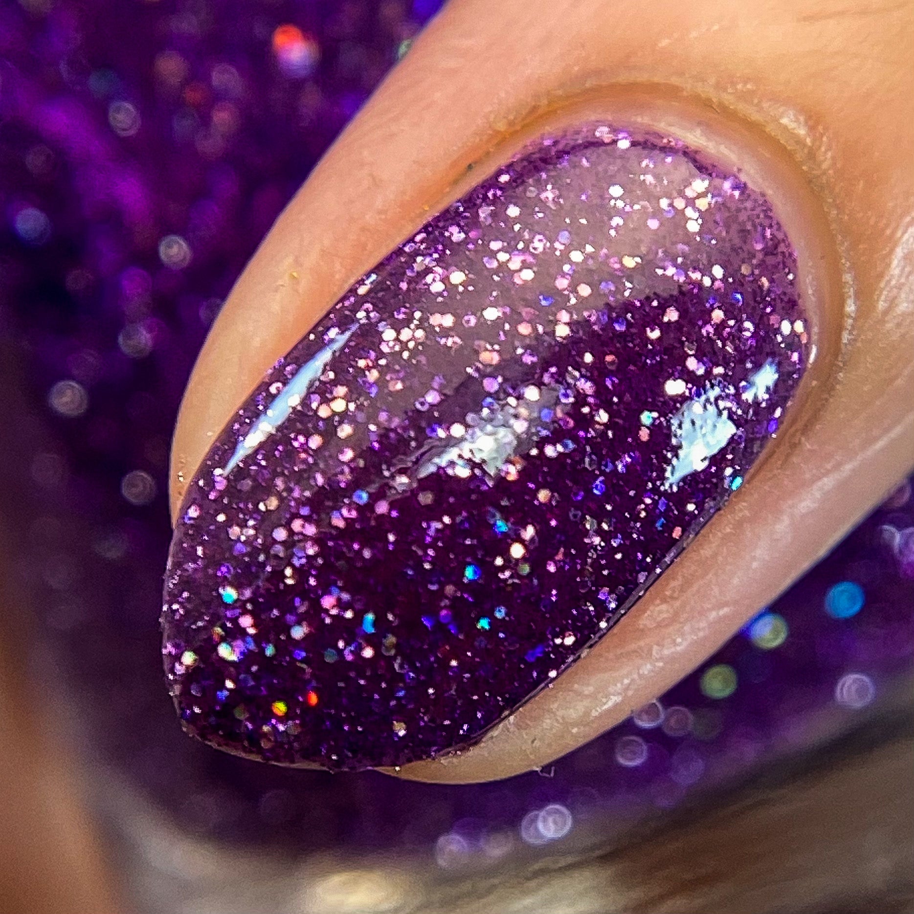 Grape Spread - Jams & Jellies Collection - Purple Reflective Glitter Nail Polish - Dam