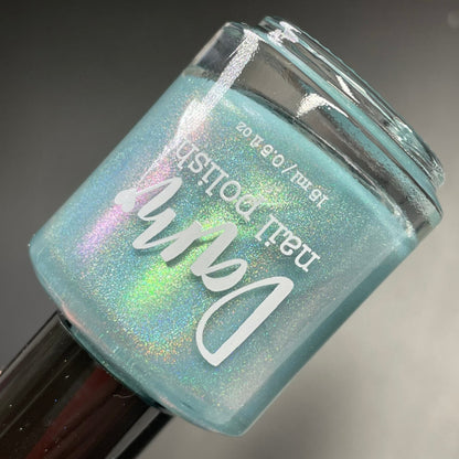 Frostbite - Light Blue Holographic Shimmer Nail Polish -12 Dam Days of Polish Advent