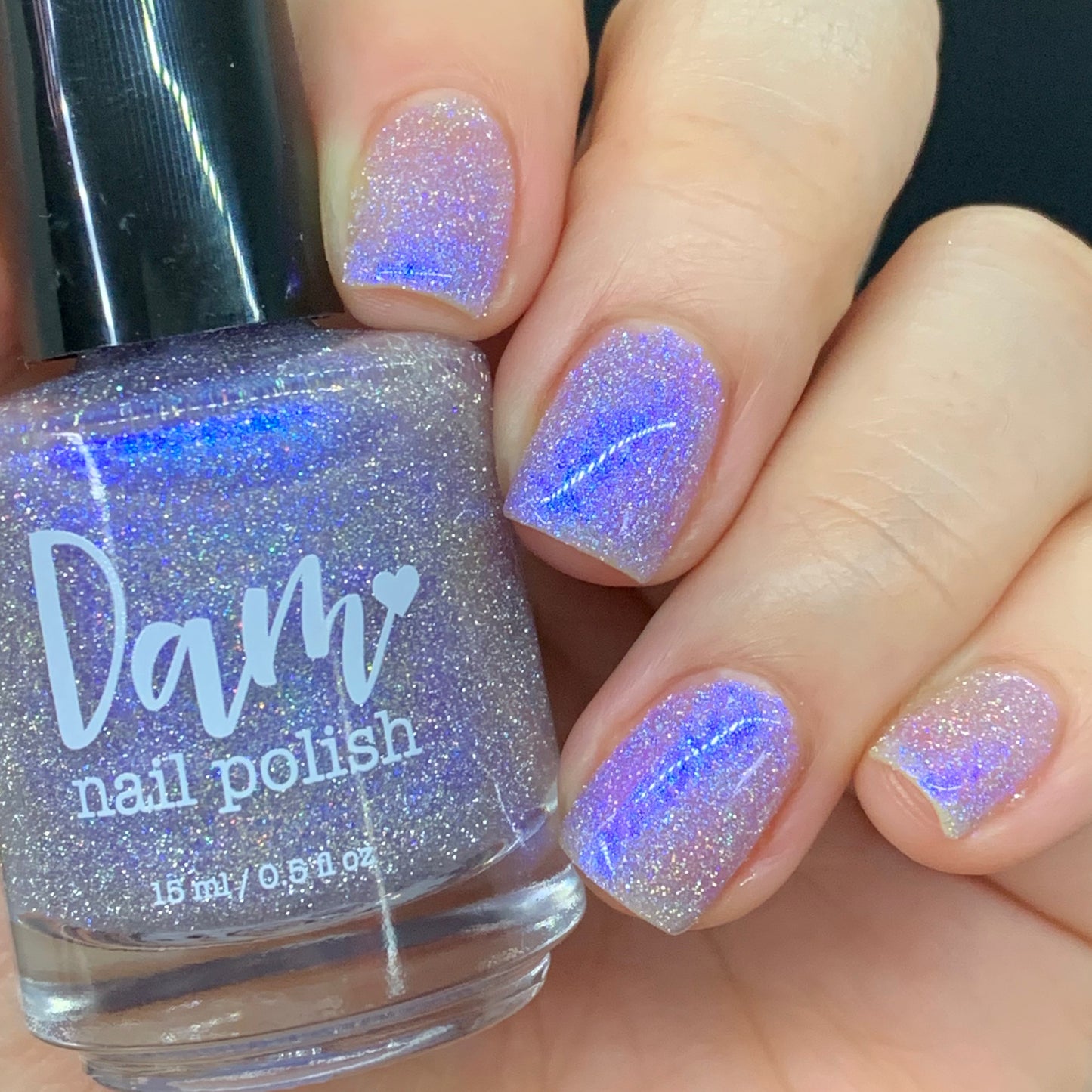 Love Lots - Blurple Purple Shimmer - Silver Reflective Glitter Nail Polish - Life is Short Collection