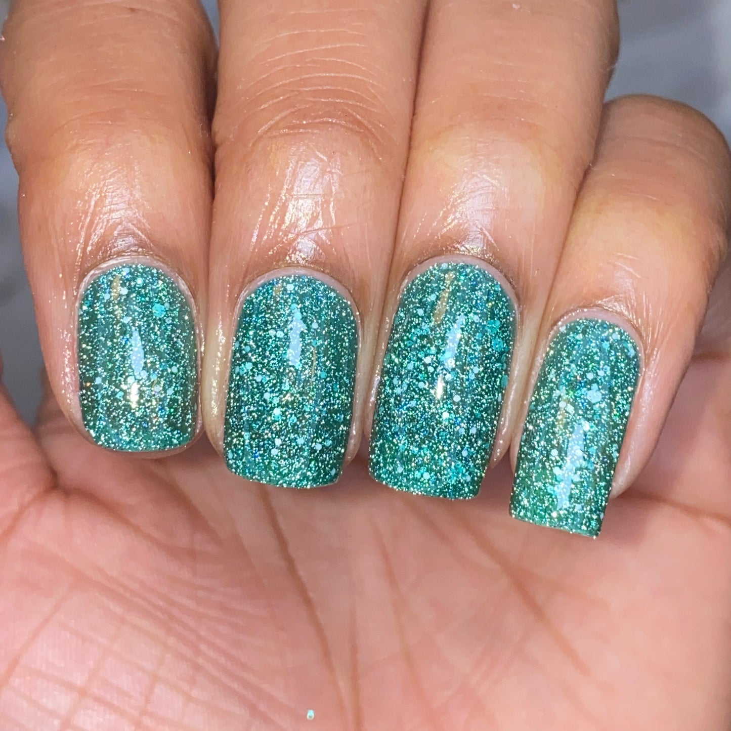 Snore Monster - Snooze Collection - Forest Green Reflective Glitter Nail Polish - Dam